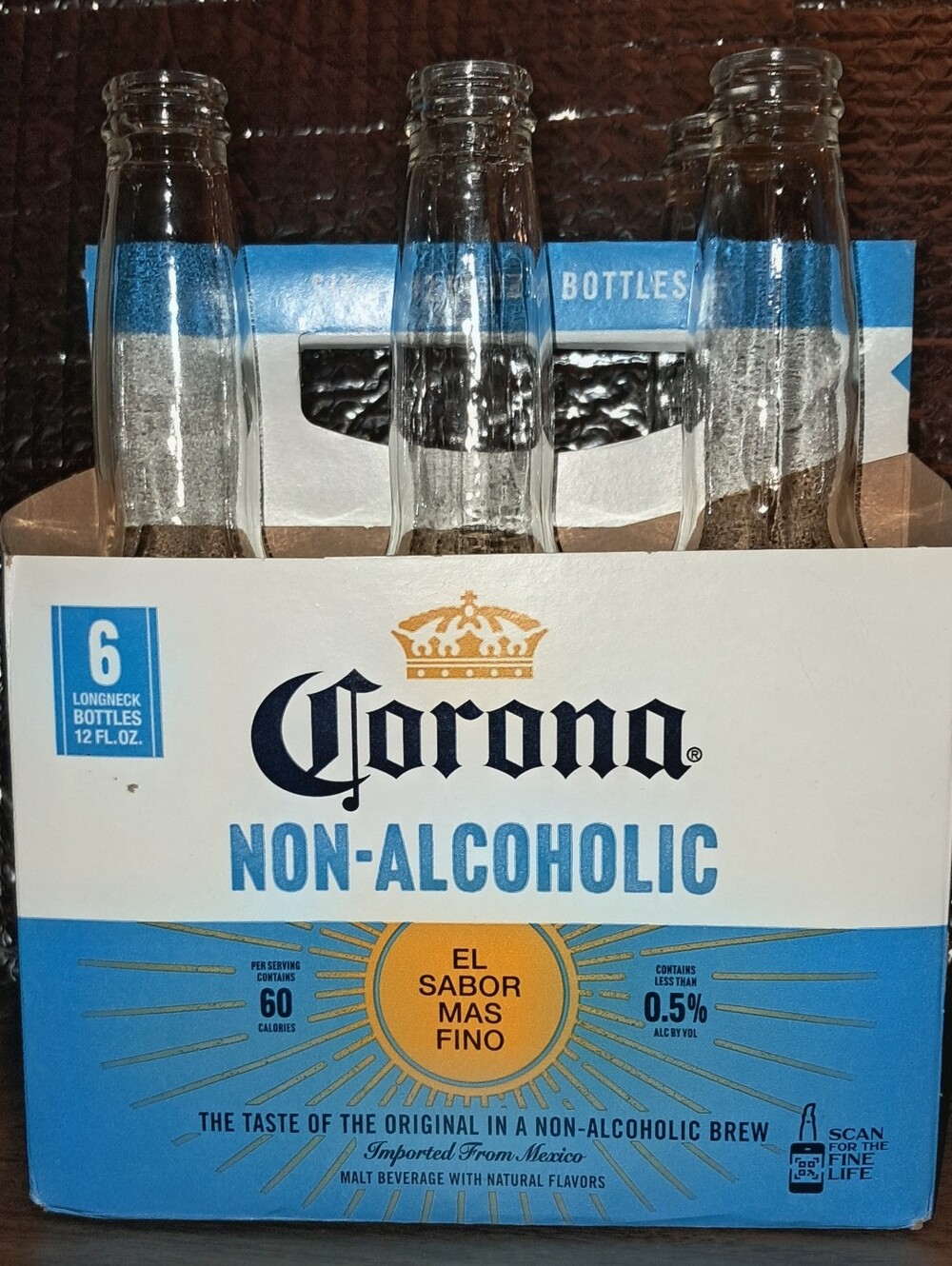 "BEER" BOTTLES EMPTY CLEAR GLASS (5)